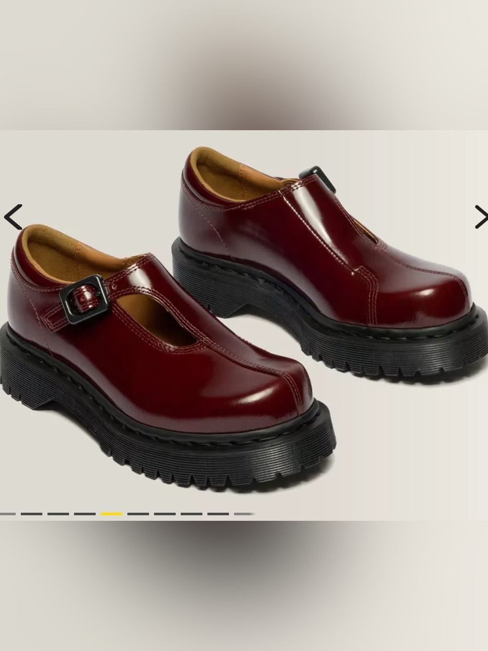 Burgundy Rejena Mary Jane Laquered Leather Loafers in EXCELLENT CONDITION. - Picture 5 of 7